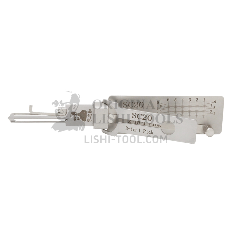 Lishi 2-in-1 (6-CUT) SC20 for Schlage Residential - Door Lock and Anti-Glare Pick and Decoder