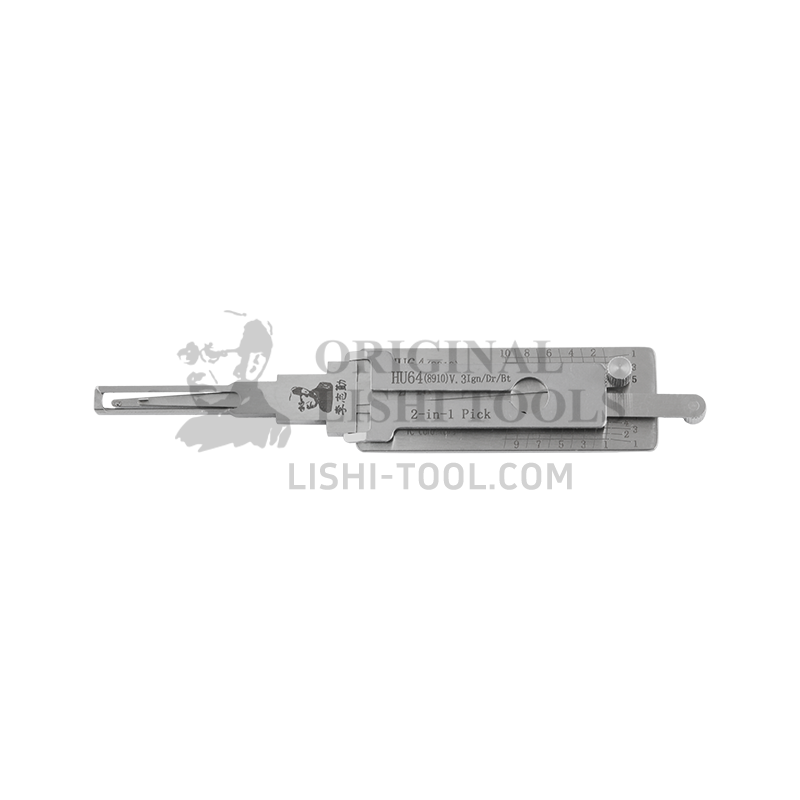 Lishi 2-in-1 (10-CUT) HU64 v.3 for Mercedes – Pick & Decoder for Ignition, Door & Trunk Locks