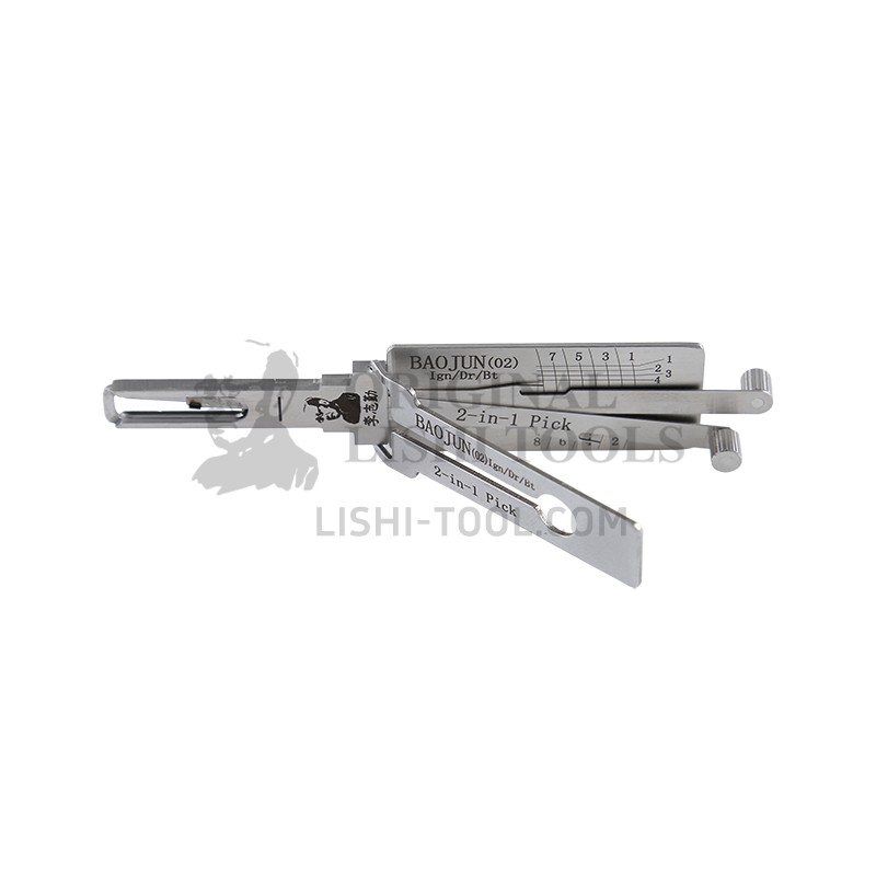 Lishi 2-in-1 (8-CUT) BAOJUN02 for 2018+ Baojun 630, 730 - Ignition, Door, and Trunk Lock Pick and Decoder