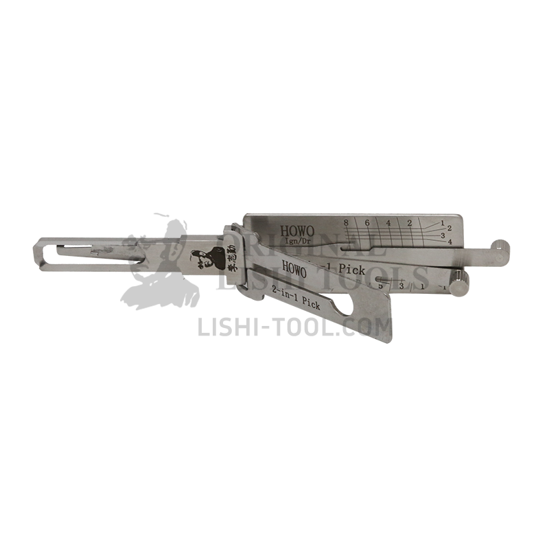 Lishi 2-in-1 (8-CUT) HOWO for HOWO Trucks - Ignition and Door Lock Pick and Decoder