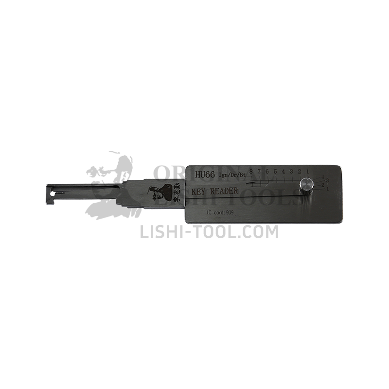 Lishi 2-in-1 (8-CUT) HU66 for Audi, Volkswagen, Skoda - Ignition Lock, Door Lock, Trunk Pick and Decoder