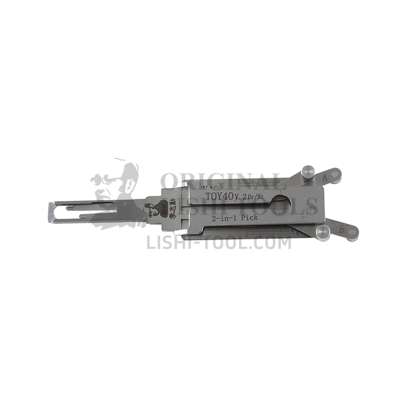 Lishi 2-in-1 (8-CUT) TOY40 v.2 Tool for Mitsubishi, Chairman - Door and Trunk Lock Pick and Decoder