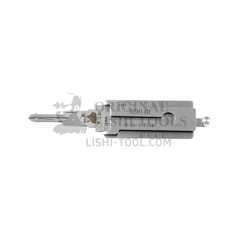 Lishi 2-in-1 (10-CUT) NSN14R Tool for New Nissan, Qichun - Lock Pick and Decoder