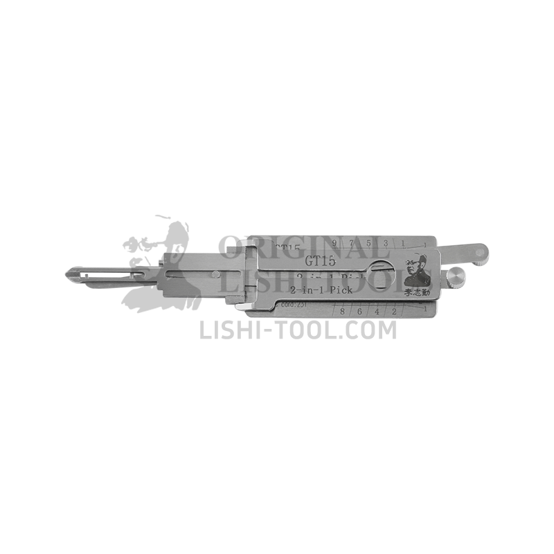 Lishi 2-in-1 (9-CUT) GT15 Tool for Fiat Palio - Lock Pick and Decoder