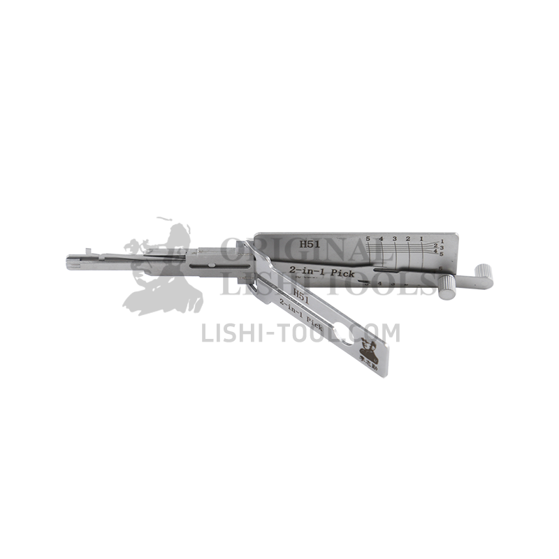 Lishi 2-in-1 H51/FO6 Tool - Lock Pick and Decoder - Door Lock / Sandblasted Edition
