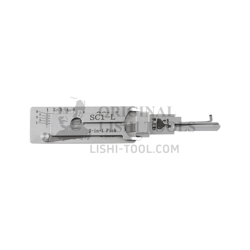Lishi 2-in-1 5-SC1-L Left Groove Schlage Residential Lock Decoder & Pick Tool: Precision Locksmithing Aid