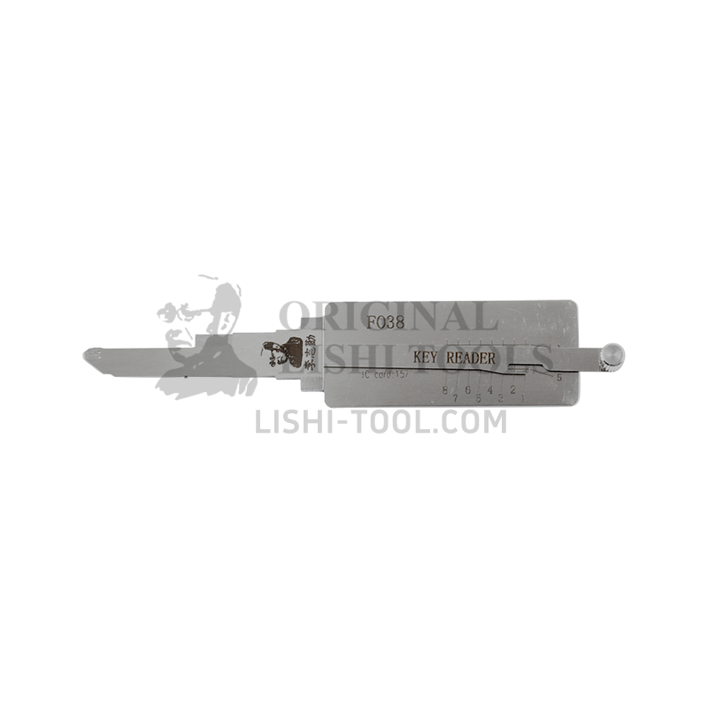 Lishi 2-in-1 (8-CUT) FO38 Tool for Ford - Ignition and Door Lock Pick and Decoder