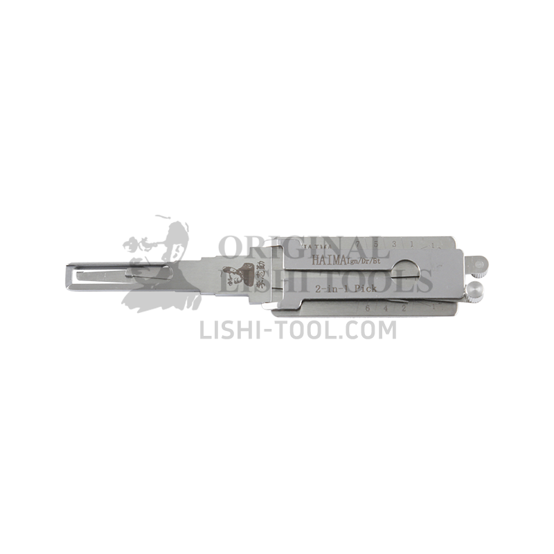 Lishi 2-in-1 (7-CUT) HAIMA for Haima - Ignition, Door, and Trunk Lock Pick and Decoder