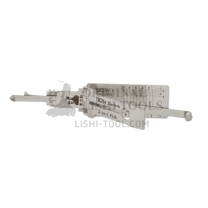 Lishi 2-in-1 YM28v.3 Lock Pick and Decoder Tool for Opel Holden - Ignition Door, Trunk, and Anti-Glare Locks
