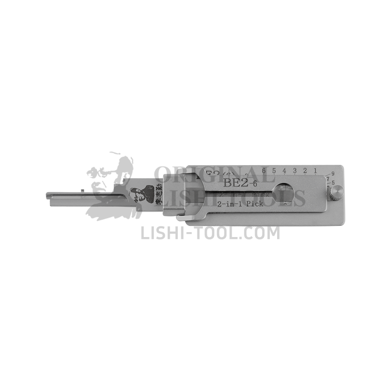 Lishi 2-in-1 7-CUT BE2-6 BEST Lock Decoder and Picker: Essential Locksmith Utility