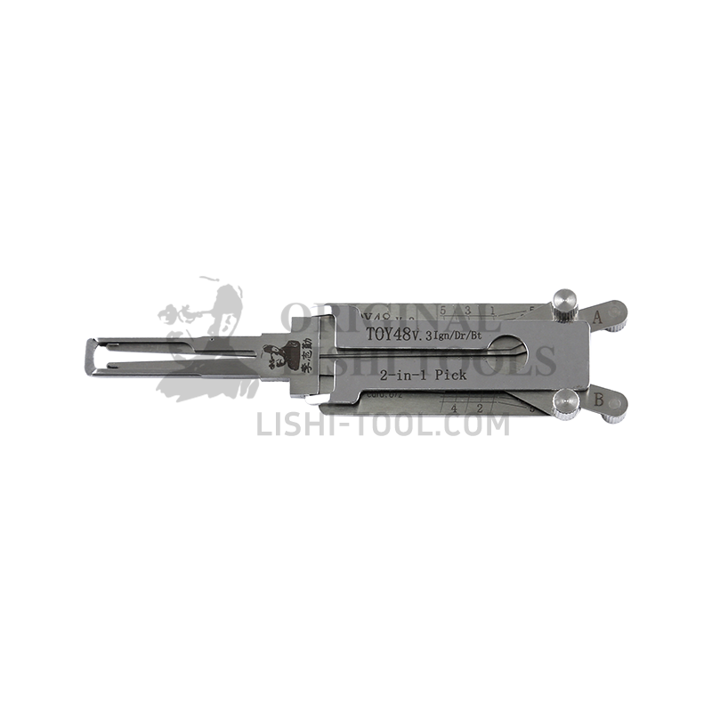 Lishi 2-in-1 (5-CUT) TOY48 v.3 Tool for Lexus, Toyota - Ignition, Door, and Trunk Lock Pick and Decoder