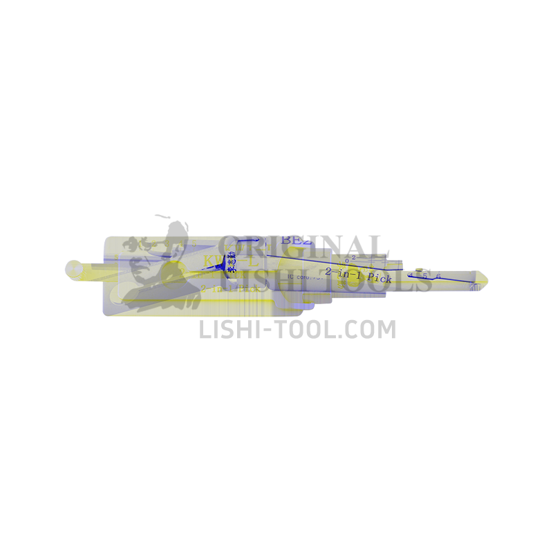 Lishi Tool (5-CUT) KW1-L-Left Groove 2-in-1 Pick and Decoder for Kwikset Residential Locks / Door Lock / Anti-Glare