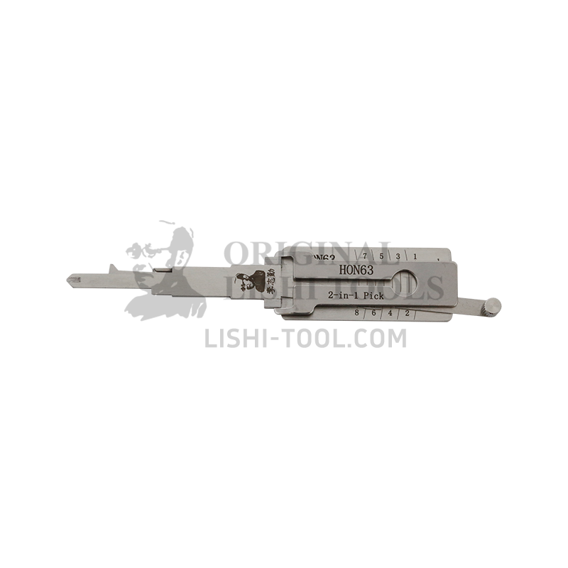 Lishi 2-in-1 (8-CUT) HON63 Tool for Honda Motorcycles - Lock Pick and Decoder - Ignition Lock