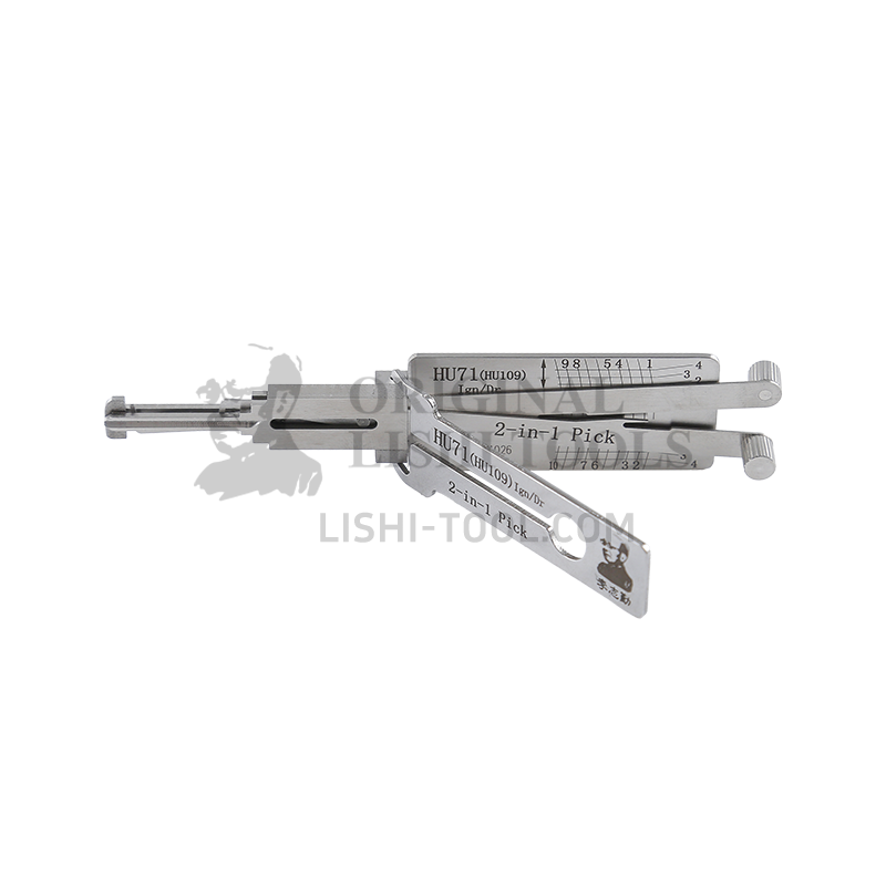Lishi 2-in-1 (10-CUT) HU71/HU109 for Land Rover, Scania Trucks - Ignition Lock, Door Lock Pick and Decoder