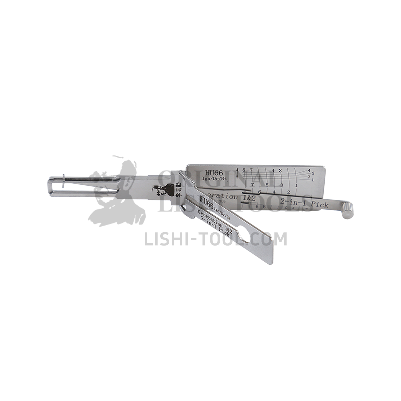 Lishi 2-in-1 (8-CUT) HU66 Single Lifter for Audi, Volkswagen, Skoda - Ignition Lock, Door Lock, Trunk Pick and Decoder