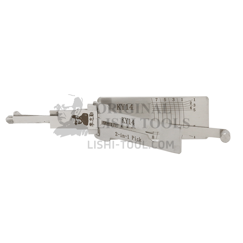 Lishi 2-in-1 (8-CUT) KY14 Tool for Hyundai and Kia - Lock Pick and Decoder - Door/Anti-Glare