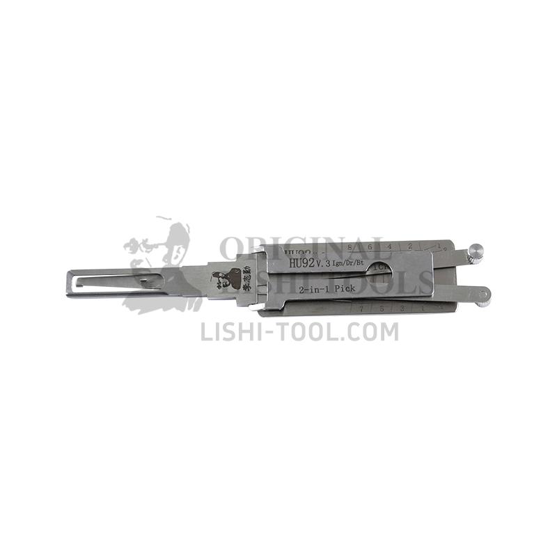 Lishi 2-in-1 (8-CUT) HU92 for BMW, Land Rover - Ignition Lock, Door Lock, Trunk Pick and Decoder