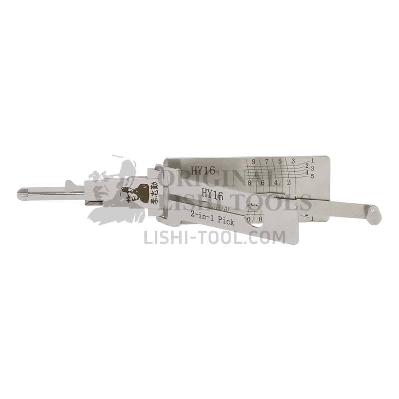 Lishi 2-in-1 (10-CUT) HY16 Tool for Hyundai, Kia - Lock Pick and Decoder - Door Lock