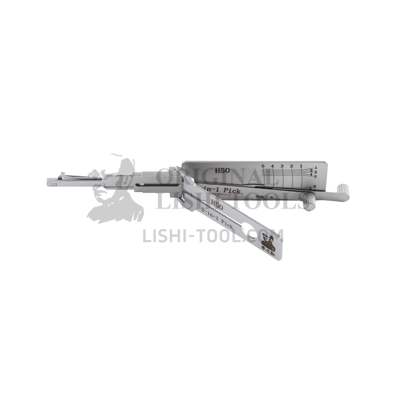 Lishi 2-in-1 H50/FO14 Tool - Lock Pick and Decoder - Door Lock / Sandblasted Edition