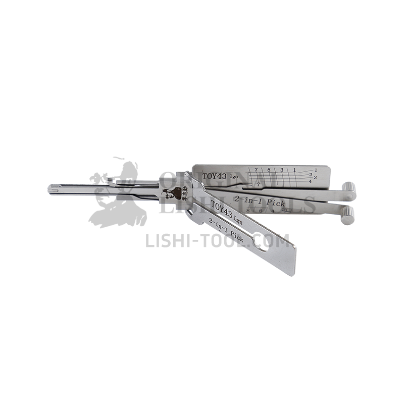 Lishi 2-in-1 8-CUT TOY43 Decoder and Pick for Older Toyota Camry Ignition Lock - Anti-Glare