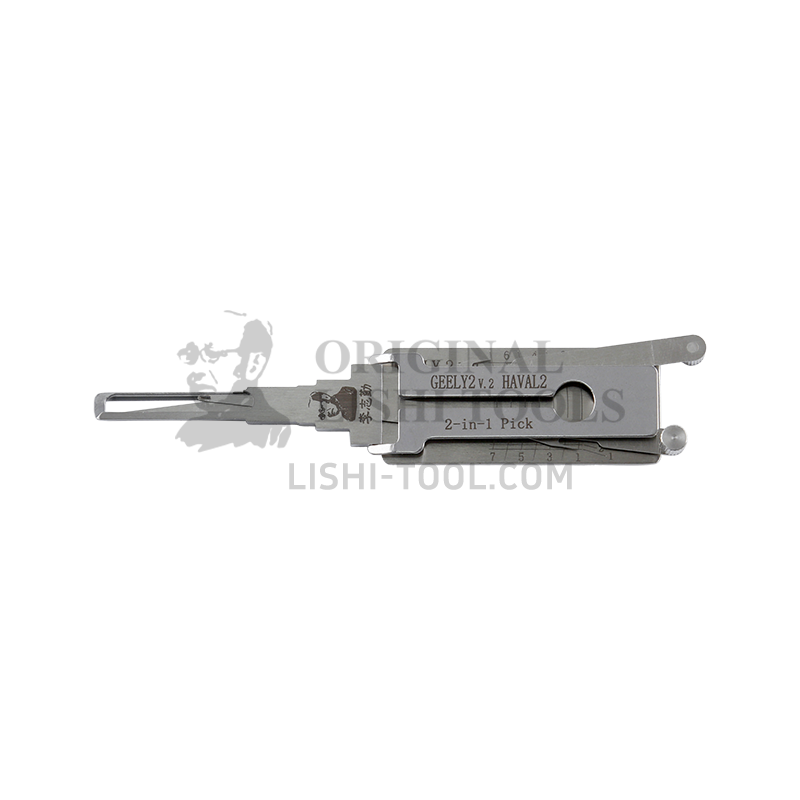 Lishi 2-in-1 (7-CUT) HAVAL2 for New Changan, Geely, Haval - Door Lock Pick and Decoder