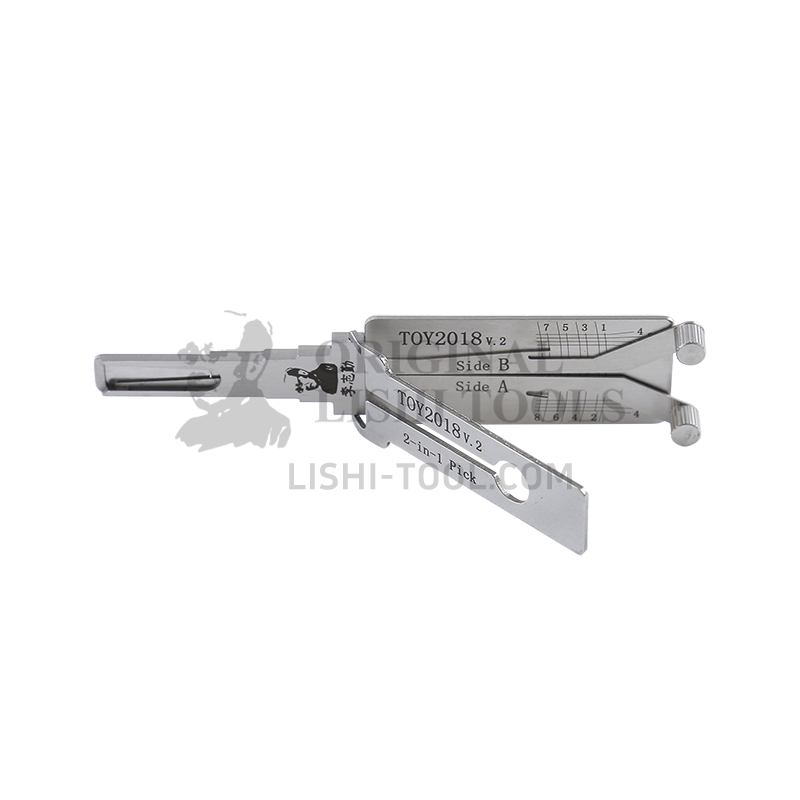 Lishi 2-in-1 (8-CUT) TOY2018 v.2 for New Toyota - Door Lock Pick and Decoder