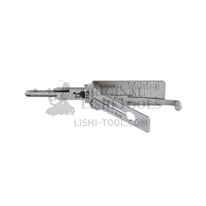 Lishi 2-in-1 (8-CUT) HON58R Tool for Honda - Door Lock Pick and Decoder
