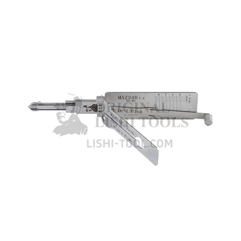 Lishi 2-in-1 (10-CUT) MAZ24R v.2 Tool for Mazda - Lock Pick and Decoder - Door/Trunk/Anti-Glare