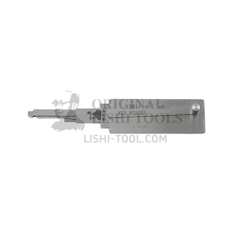 Lishi 2-in-1 (7-CUT) KW14 Tool for Kawasaki - Lock Pick and Decoder - Ignition Lock/Anti-Glare
