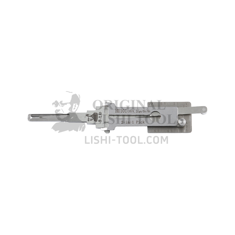 Lishi 2-in-1 (10-CUT) HU101 for Ford, Jaguar - Ignition, Door, and Trunk Lock Pick and Decoder