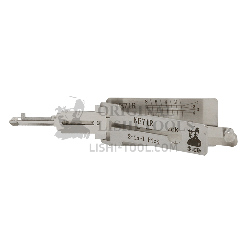 Lishi 2-in-1 (10-CUT) NE71R Tool for Honda, Land Rover, MG - Door Lock Pick and Decoder
