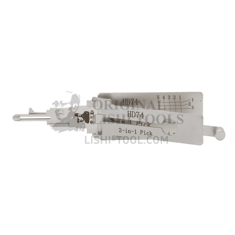 Lishi 2-in-1 (5-CUT) HD74 Tool for Honda Motorcycles - Ignition Lock Pick and Decoder