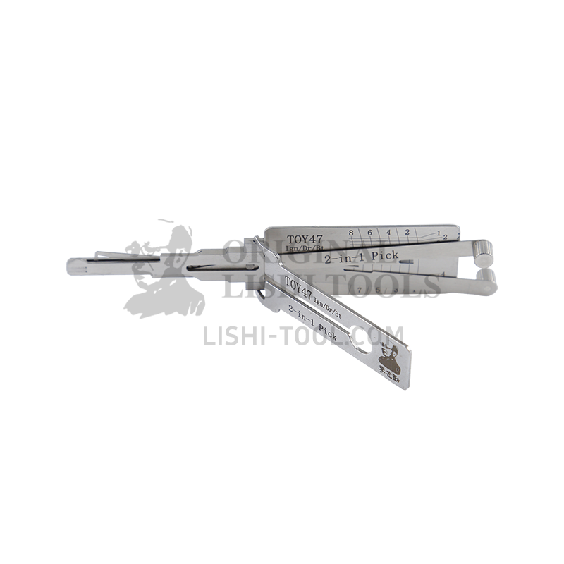 Lishi 2-in-1 (8-CUT) TOY47 Toyota Ignition Lock/Door Lock/Trunk Decoder and Pick - Original Lishi Tool with Anti-Glare Feature