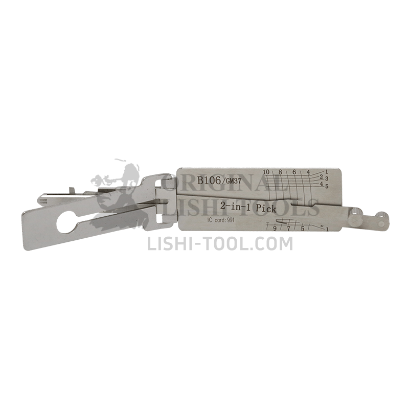 Lishi 2-in-1 (10-CUT) B106/GM37 Tool for Enclave, LaCrosse - Lock Pick and Decoder