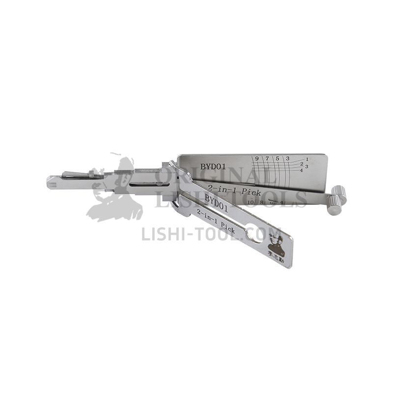 Lishi 2-in-1 (8-CUT) BYD01 Tool for BYD - Door Lock Pick and Decoder