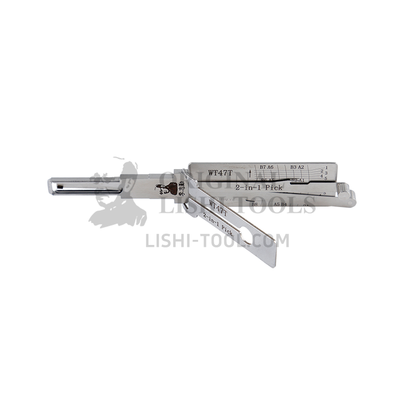 Lishi 2-in-1 (8-CUT) WT47T Tool for SAAB Xeni - Door Lock Pick and Decoder