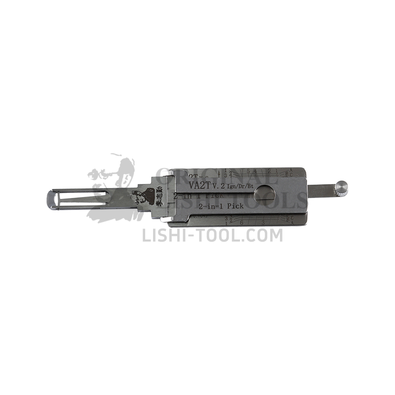 Lishi 2-in-1 (6-CUT) VA2T v.2 Tool for Peugeot, Citroën - Ignition, Door, and Trunk Lock Pick and Decoder