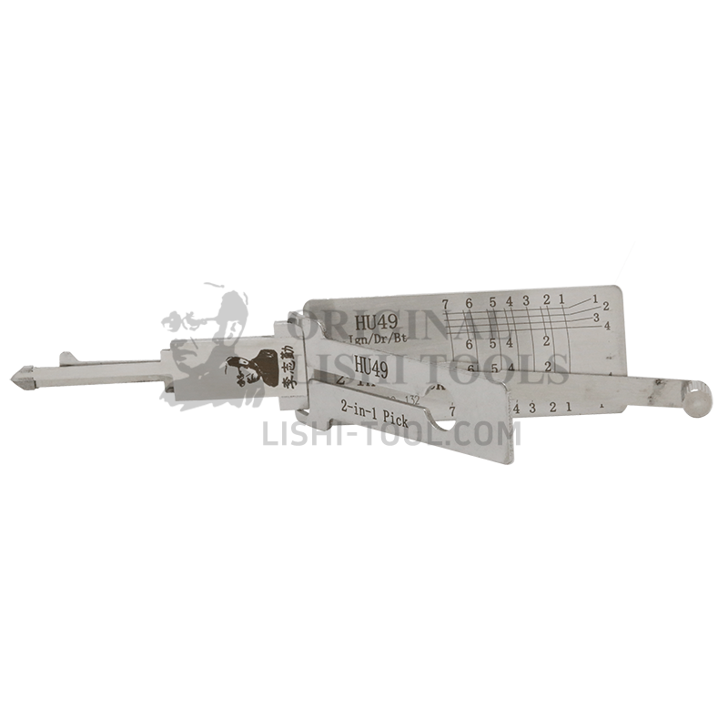 Lishi 2-in-1 (7-CUT) HU49 Tool for Older Jetta, Santana - Lock Pick and Decoder - Ignition Lock, Door Lock, Trunk