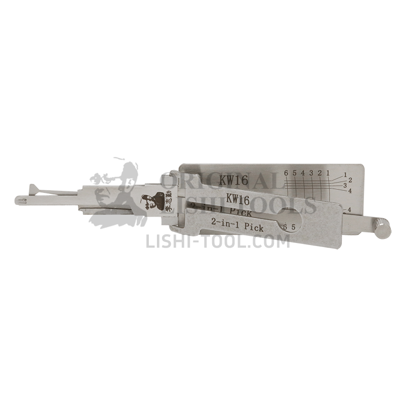 Lishi 2-in-1 (6-CUT) KW16 Tool for Kawasaki - Lock Pick and Decoder - Ignition Lock/Anti-Glare