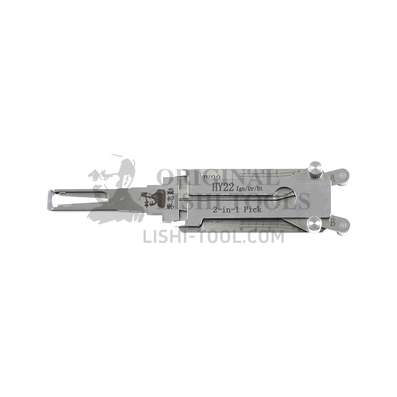 Lishi 2-in-1 (6-CUT) HY22 for Hyundai, KIA - Ignition Lock, Door Lock, Trunk, Anti-glare Pick and Decoder