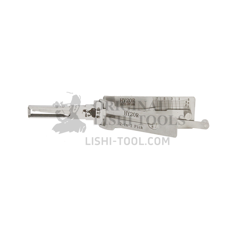 Lishi 2-in-1 (8-CUT) HY20R for Hyundai, KIA - Door Lock/Anti-glare Pick and Decoder