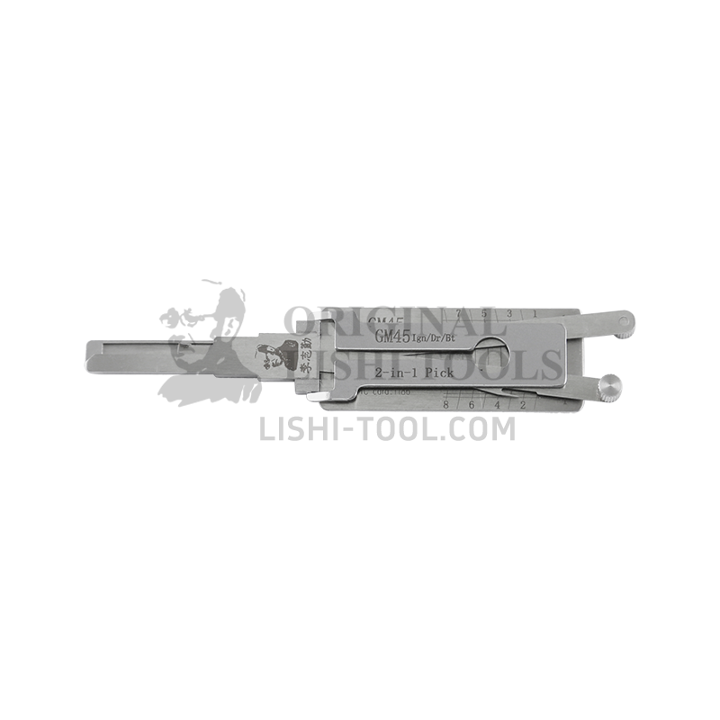 Lishi 2-in-1 (8-CUT) GM45 for Holden - Ignition, Door, and Trunk Lock Pick and Decoder