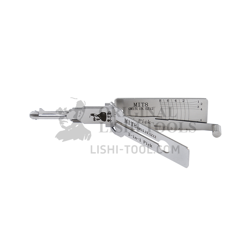 Lishi 2-in-1 (8-CUT) MIT8 (GM15 GM19 SZ12) Tool for Mitsubishi - Door, Trunk Lock Pick and Decoder