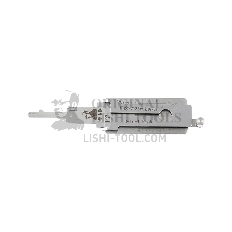 Lishi 2-in-1 (10-CUT) HU87/133 v.2 Tool for Suzuki - Lock Pick and Decoder - Door Lock, Trunk