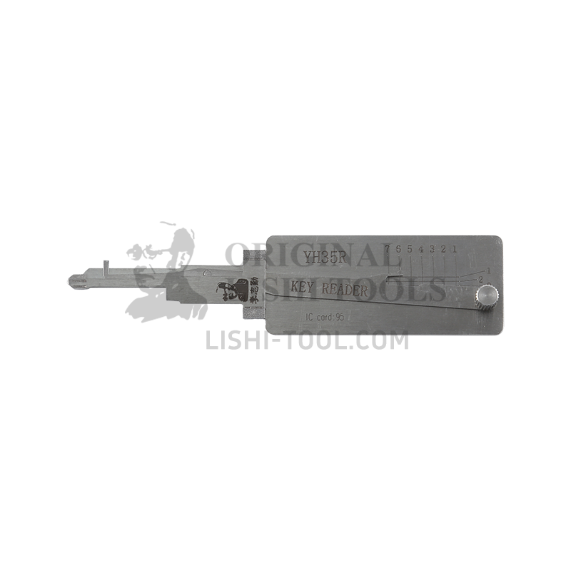 Lishi Tools (7-CUT) YH35R 2-in-1 Pick and Decoder - Suitable for Yamaha Motorcycle Ignition Locks / Anti-Glare Design