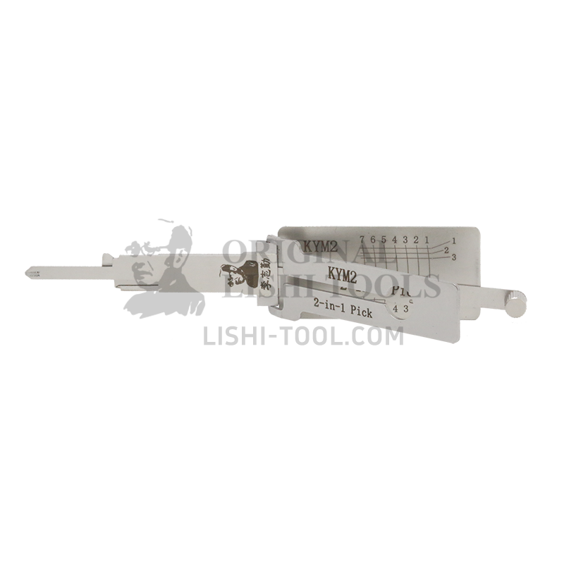 Lishi 2-in-1 (7-CUT) KYM2-Left Tool for KYMCO - Lock Pick and Decoder - Ignition Lock/Anti-Glare
