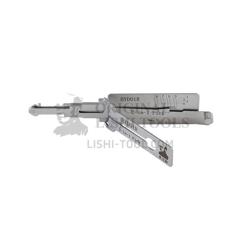 Lishi 2-in- 1 (8-CUT) BYD01R Tool for BYD F3 - Door Lock Pick and Decoder