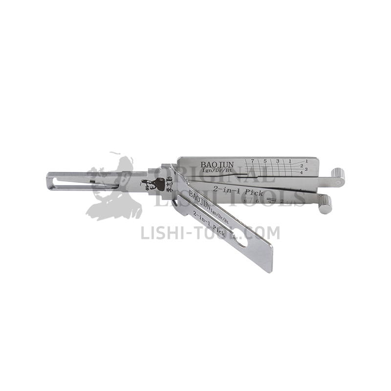 Lishi 2-in-1 (8-CUT) BAOJUN for Xinbaojun - Ignition, Door, and Trunk Lock Pick and Decoder