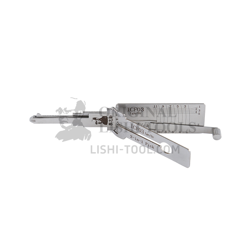 Lishi 2-in-1 (10-CUT) ICF03 Tool for Ford - Pick and Decoder for Ignition/Door Lock