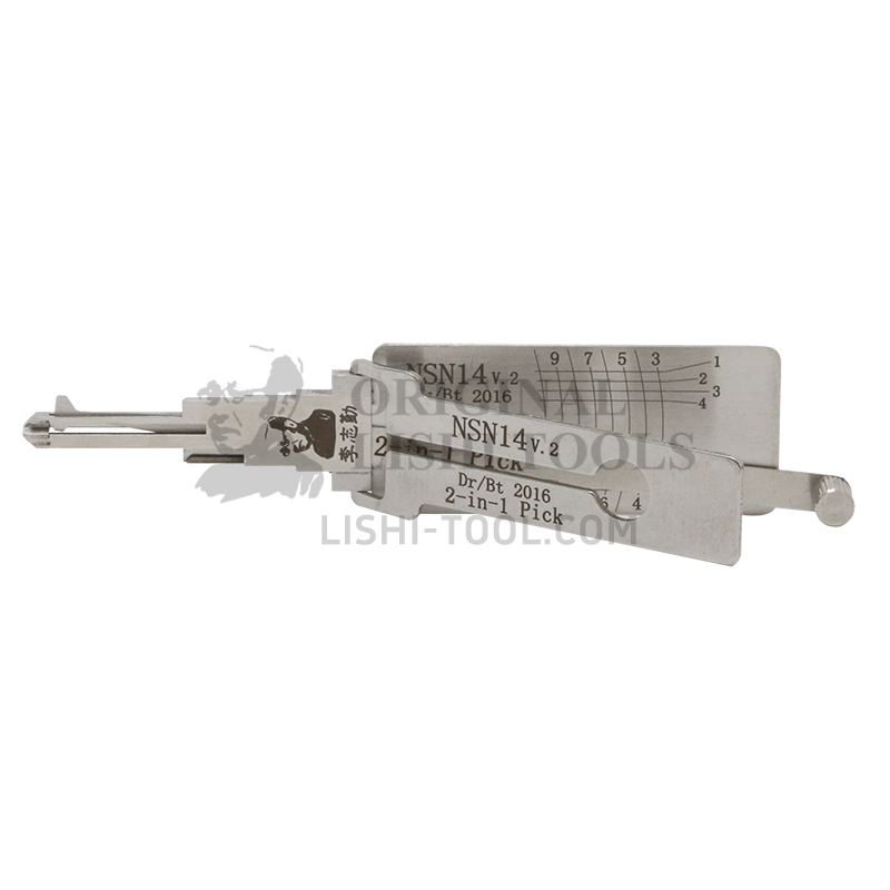 Lishi 2-in-1 (10-CUT) NSN14v.3 Tool for Nissan, Infiniti, Subaru - Lock Pick and Decoder